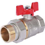 Кран шар.с американкой  1-1/4" бабочка в-н ROMMER